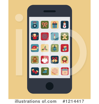 Royalty-Free (RF) Cell Phone Clipart Illustration by Eugene - Stock Sample #1214417