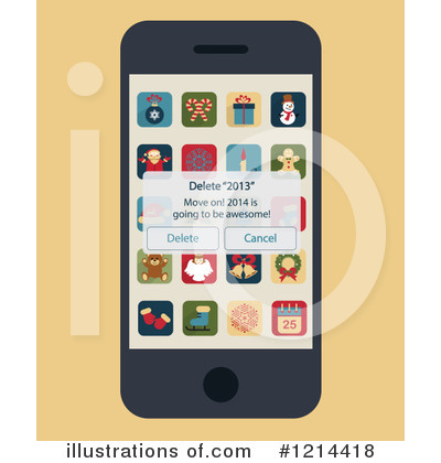 Cell Phone Clipart #1214418 by Eugene