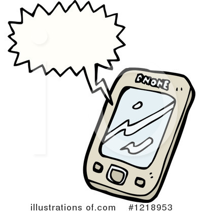 Royalty-Free (RF) Cell Phone Clipart Illustration by lineartestpilot - Stock Sample #1218953