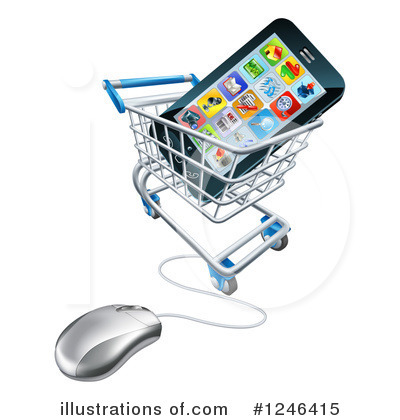 Shopping Cart Clipart #1246415 by AtStockIllustration
