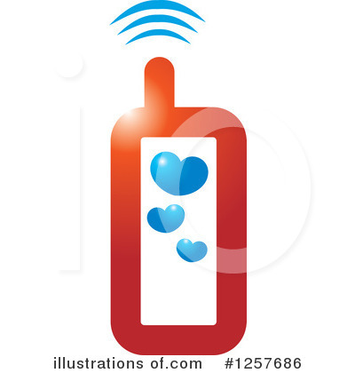 Royalty-Free (RF) Cell Phone Clipart Illustration by Lal Perera - Stock Sample #1257686