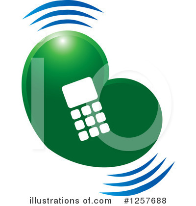 Cell Phone Clipart #1257688 by Lal Perera