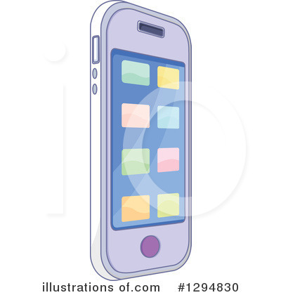 Royalty-Free (RF) Cell Phone Clipart Illustration by Pushkin - Stock Sample #1294830