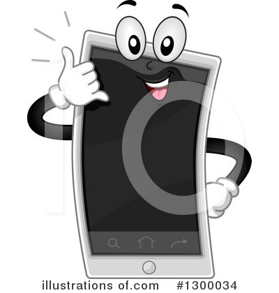 Royalty-Free (RF) Cell Phone Clipart Illustration by BNP Design Studio - Stock Sample #1300034
