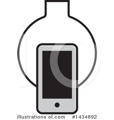 Royalty-Free (RF) Cell Phone Clipart Illustration by Lal Perera - Stock Sample #1434892