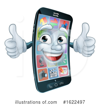 Royalty-Free (RF) Cell Phone Clipart Illustration by AtStockIllustration - Stock Sample #1622497
