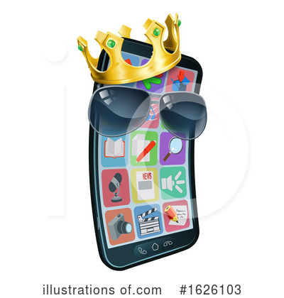 Royalty-Free (RF) Cell Phone Clipart Illustration by AtStockIllustration - Stock Sample #1626103