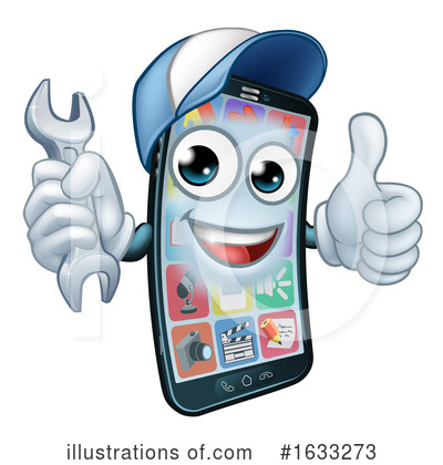 Royalty-Free (RF) Cell Phone Clipart Illustration by AtStockIllustration - Stock Sample #1633273