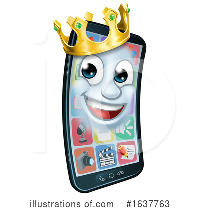 Royalty-Free (RF) Cell Phone Clipart Illustration by AtStockIllustration - Stock Sample #1637763