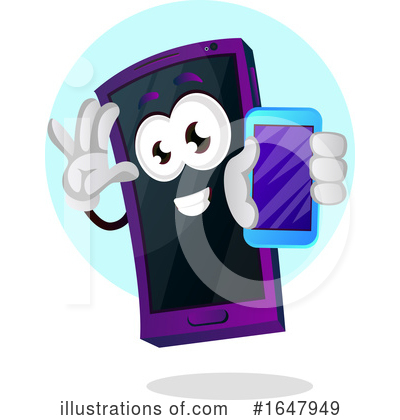 Royalty-Free (RF) Cell Phone Clipart Illustration by Morphart Creations - Stock Sample #1647949