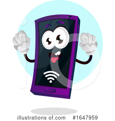 Royalty-Free (RF) Cell Phone Clipart Illustration by Morphart Creations - Stock Sample #1647959