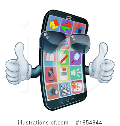 Royalty-Free (RF) Cell Phone Clipart Illustration by AtStockIllustration - Stock Sample #1654644