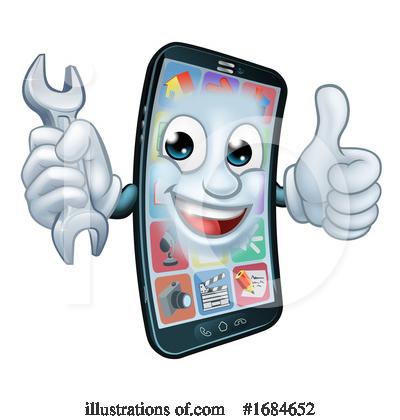 Royalty-Free (RF) Cell Phone Clipart Illustration by AtStockIllustration - Stock Sample #1684652