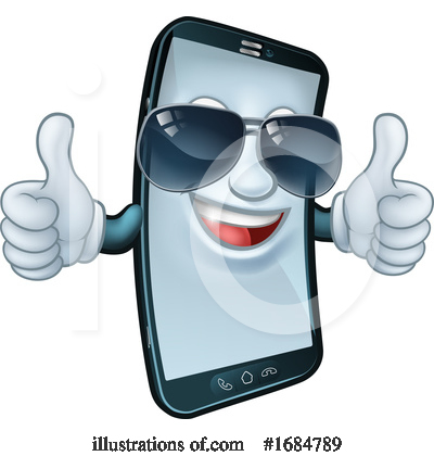 Royalty-Free (RF) Cell Phone Clipart Illustration by AtStockIllustration - Stock Sample #1684789
