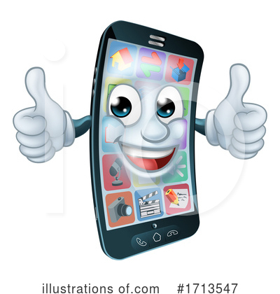 Royalty-Free (RF) Cell Phone Clipart Illustration by AtStockIllustration - Stock Sample #1713547