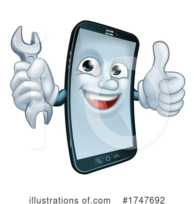 Royalty-Free (RF) Cell Phone Clipart Illustration by AtStockIllustration - Stock Sample #1747692