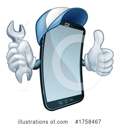 Royalty-Free (RF) Cell Phone Clipart Illustration by AtStockIllustration - Stock Sample #1758467