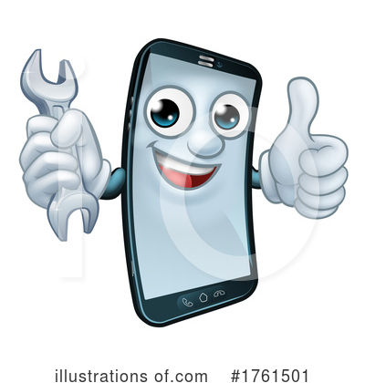 Royalty-Free (RF) Cell Phone Clipart Illustration by AtStockIllustration - Stock Sample #1761501