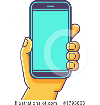 Royalty-Free (RF) Cell Phone Clipart Illustration by AtStockIllustration - Stock Sample #1793806