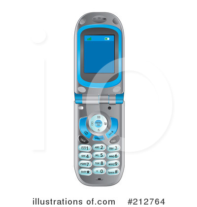 Royalty-Free (RF) Cell Phone Clipart Illustration by patrimonio - Stock Sample #212764