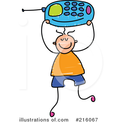 Royalty-Free (RF) Cell Phone Clipart Illustration by Prawny - Stock Sample #216067