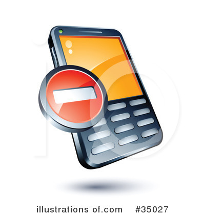 Royalty-Free (RF) Cell Phone Clipart Illustration by beboy - Stock Sample #35027