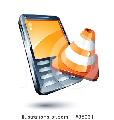 Royalty-Free (RF) Cell Phone Clipart Illustration by beboy - Stock Sample #35031