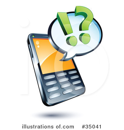 Royalty-Free (RF) Cell Phone Clipart Illustration by beboy - Stock Sample #35041