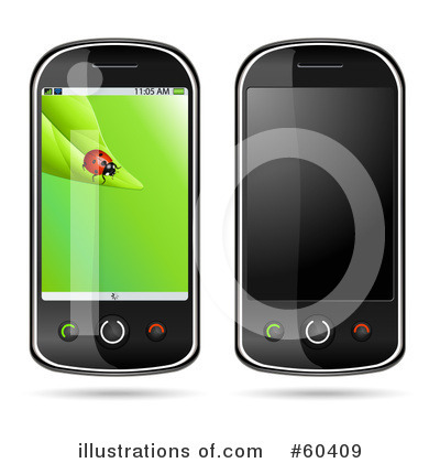 Royalty-Free (RF) Cell Phone Clipart Illustration by Oligo - Stock Sample #60409