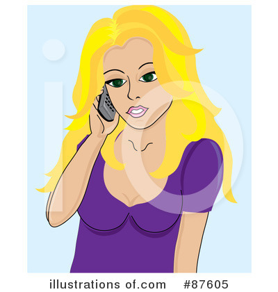 Royalty-Free (RF) Cell Phone Clipart Illustration by Pams Clipart - Stock Sample #87605