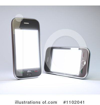 Royalty-Free (RF) Cell Phones Clipart Illustration by Mopic - Stock Sample #1102041