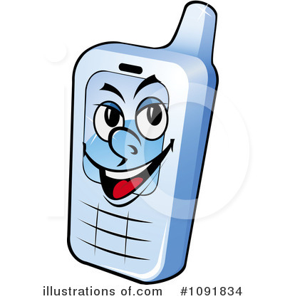 Royalty-Free (RF) Cellphone Clipart Illustration by Vector Tradition SM - Stock Sample #1091834