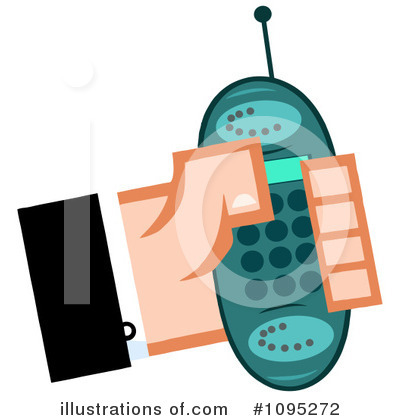 Royalty-Free (RF) Cellphone Clipart Illustration by Hit Toon - Stock Sample #1095272