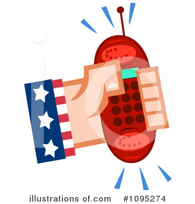Royalty-Free (RF) Cellphone Clipart Illustration by Hit Toon - Stock Sample #1095274