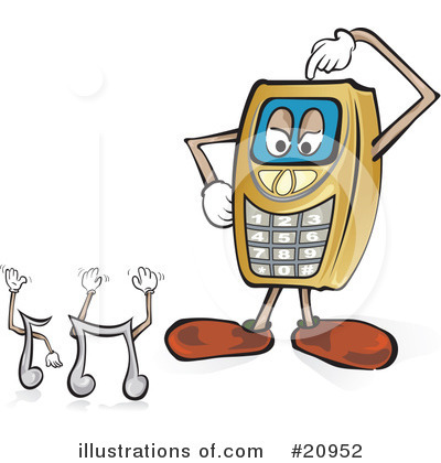Royalty-Free (RF) Cellphone Clipart Illustration by Paulo Resende - Stock Sample #20952