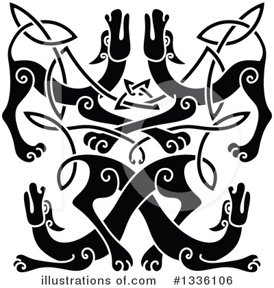 Royalty-Free (RF) Celtic Dog Clipart Illustration by Vector Tradition SM - Stock Sample #1336106