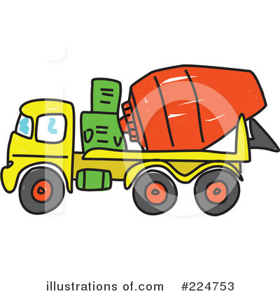 Royalty-Free (RF) Cement Mixer Clipart Illustration by Prawny - Stock Sample #224753