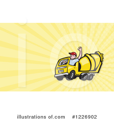 Royalty-Free (RF) Cement Truck Clipart Illustration by patrimonio - Stock Sample #1226902