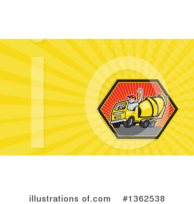 Royalty-Free (RF) Cement Truck Clipart Illustration by patrimonio - Stock Sample #1362538