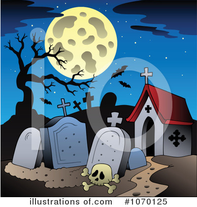 Royalty-Free (RF) Cemetery Clipart Illustration by visekart - Stock Sample #1070125