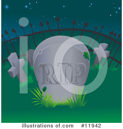 Royalty-Free (RF) Cemetery Clipart Illustration by AtStockIllustration - Stock Sample #11942