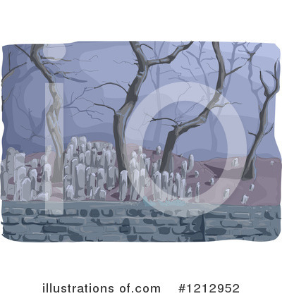 Cemetery Clipart #1212952 by BNP Design Studio
