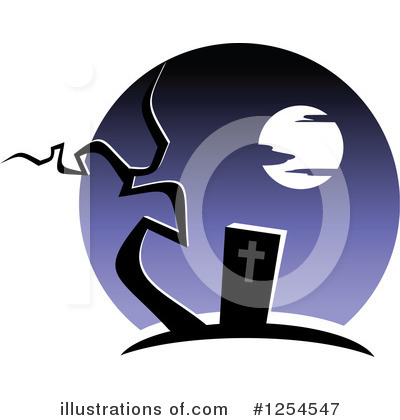 Royalty-Free (RF) Cemetery Clipart Illustration by Vector Tradition SM - Stock Sample #1254547