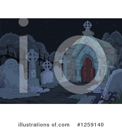 Royalty-Free (RF) Cemetery Clipart Illustration by Pushkin - Stock Sample #1259140