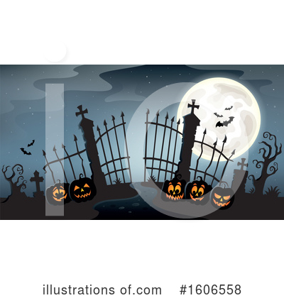 Royalty-Free (RF) Cemetery Clipart Illustration by visekart - Stock Sample #1606558