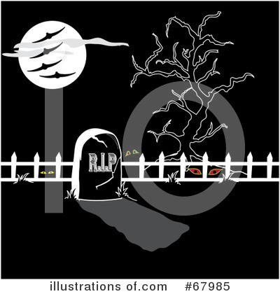 Royalty-Free (RF) Cemetery Clipart Illustration by Pams Clipart - Stock Sample #67985