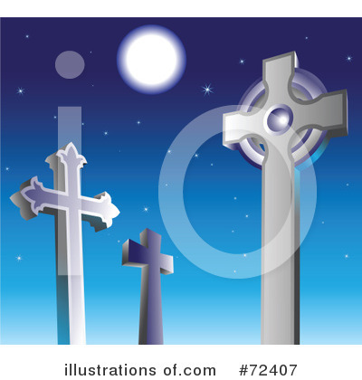 Royalty-Free (RF) Cemetery Clipart Illustration by cidepix - Stock Sample #72407