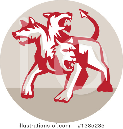 Royalty-Free (RF) Cerberus Clipart Illustration by patrimonio - Stock Sample #1385285