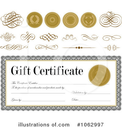 Royalty-Free (RF) Certificate Clipart Illustration by BestVector - Stock Sample #1062997