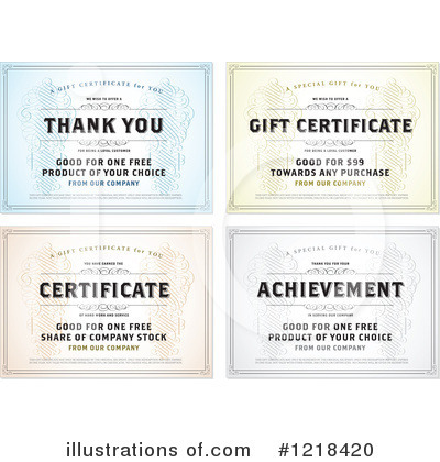 Gift Certificate Clipart #1218420 by BestVector